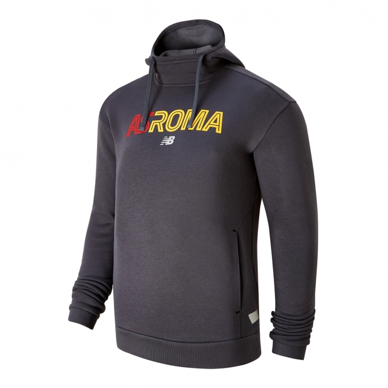 AS ROMA FELPA CAPPUCCIO GRIGIA 2021-22 | CalcioItalia.com