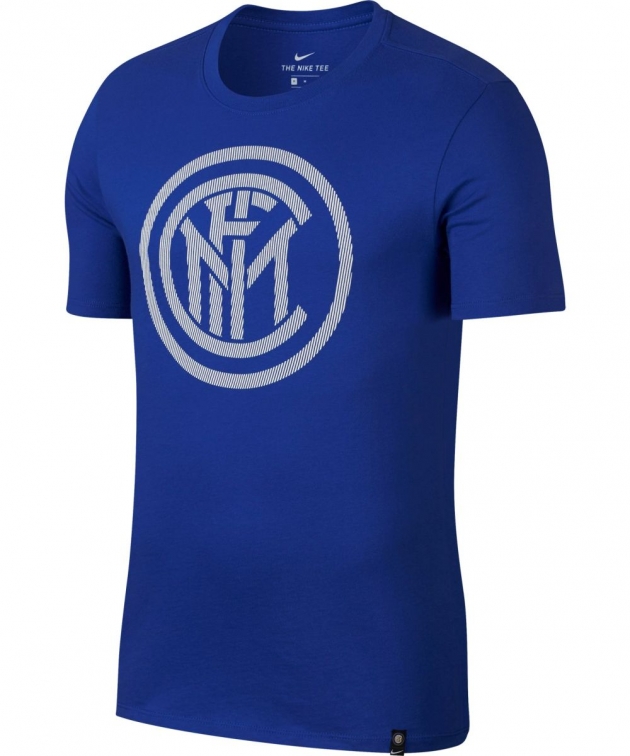 INTER T-SHIRT LOGO BLU 2017-18 | CalcioItalia.com