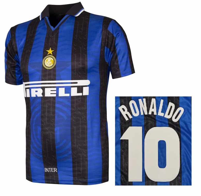 FC INTER RONALDO RETRO VINTAGE HOME SHIRT 1997-98