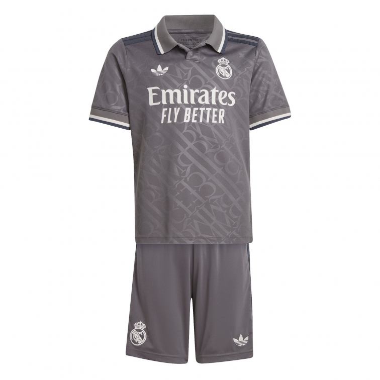 REAL MADRID JUNIOR 3RD GREY KIT 2024-25