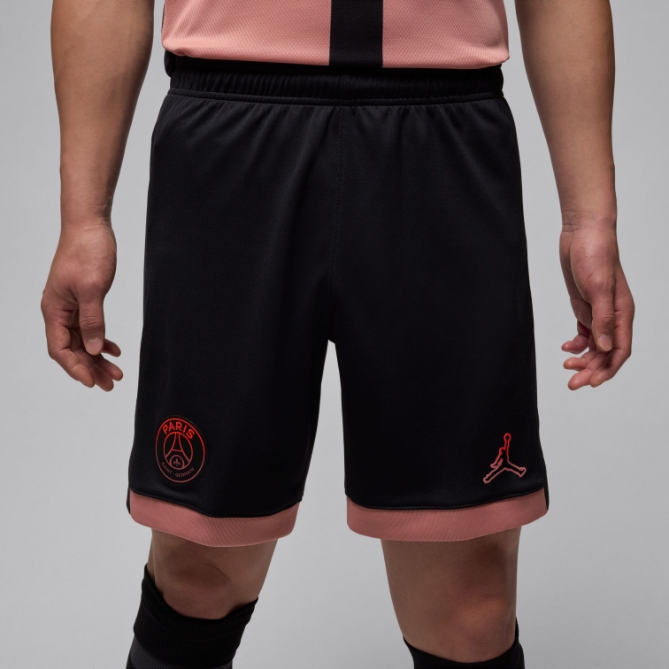 PSG 3RD BLACK JORDAN SHORTS 2024-25