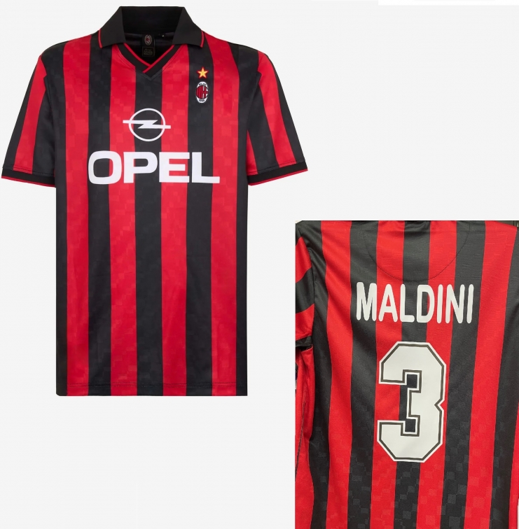 AC MILAN MAGLIA RETRO VINTAGE MALDINI 1995-96