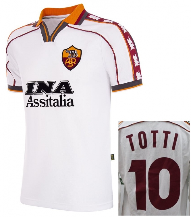 AS ROMA MAGLIA TOTTI AWAY RETRO VINTAGE 1998-99