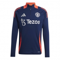 MANCHESTER UNITED FELPA ALLENAMENTO BLU 1/4 ZIP 2023-24