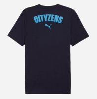 MANCHESTER CITY CASUAL NAVY T-SHIRT 2024-25