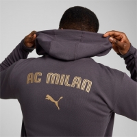 AC MILAN HOODY FULL ZIP GREY SWEAT 2024-25