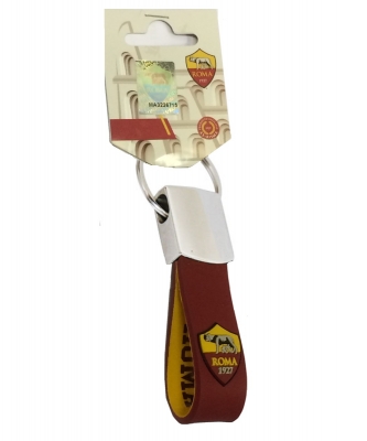 AS ROMA RUBBER-METAL KEYCHAIN