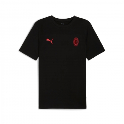 AC MILAN ESSENTIAL BLACK T-SHIRT 2025-26