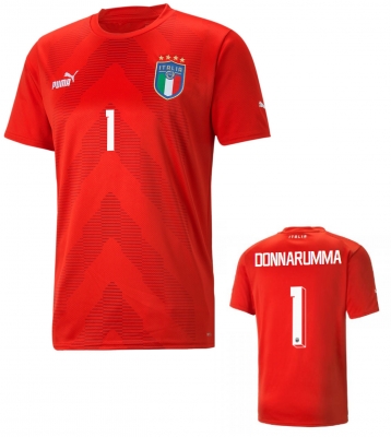 ITALIA FIGC DONNARUMMA GOALKEEPER RED SHIRT 2022