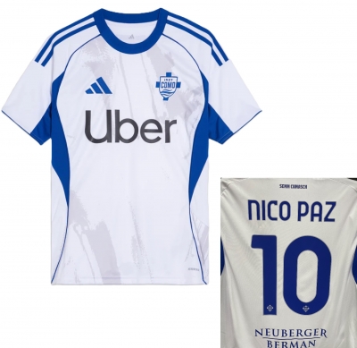 COMO NICO PAZ AWAY WHITE SHIRT 2025-26