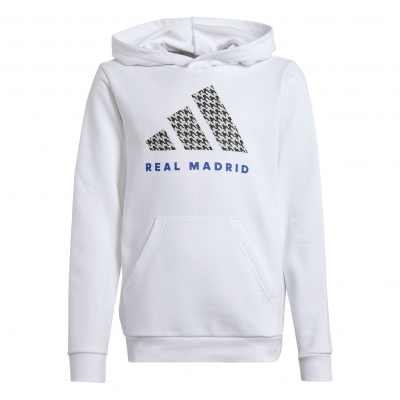 REAL MADRID HOODY JUNIOR WHITE SWEAT 2025-26