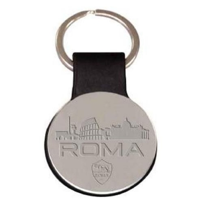 AS ROMA SIMILPELLE METAL KEYCHAIN