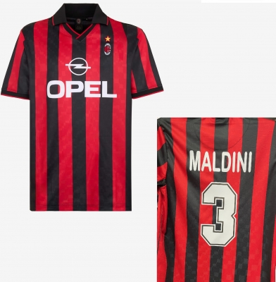 AC MILAN RETRO VINTAGE MALDINI SHIRT 1995-96