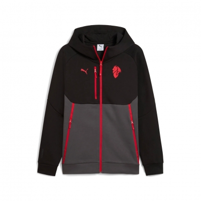 AC MILAN FELPA TECH ZIP NERA 2025-26