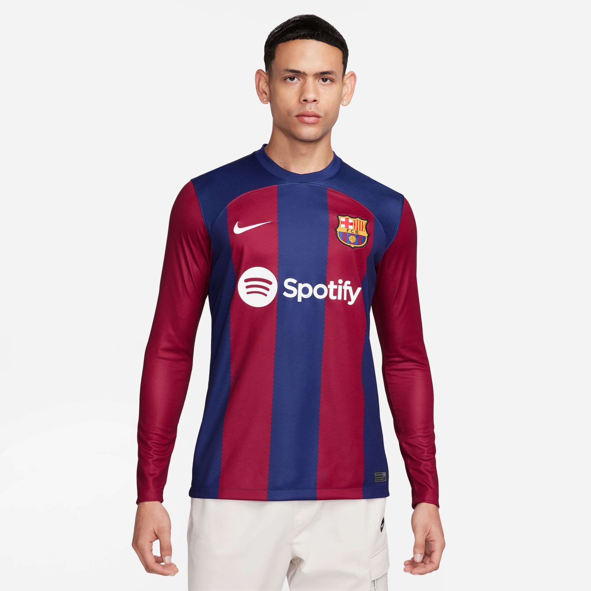 BARCELONA HOME SHIRT long sleeves 2023-24 | CalcioItalia.com